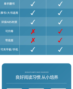 儿童抬头阅读架看书支架神器放书支架矫正坐姿防驼背小学生用不挑