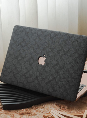 经典老花黑色质感2024新款苹果电脑保护套适用于macbookprom113保护壳笔记本macm2air13macbookpro16寸外壳
