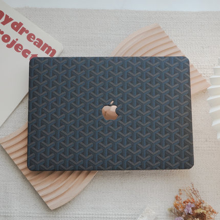 托特纹蓝黑款2024新款苹果电脑保护套适用于macbookprom113保护壳笔记本air15macm2air13macbookpro16寸外壳