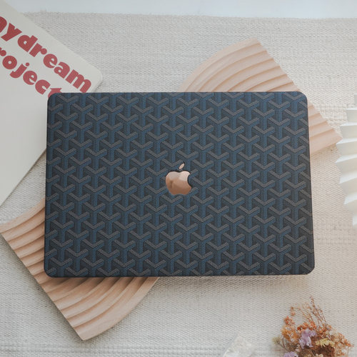托特纹蓝黑款2024新款苹果电脑保护套适用于macbookprom113保护壳笔记本air15macm2air13macbookpro16寸外壳
