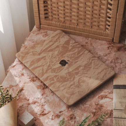 麂皮棕渐变纹理2024新款苹果电脑保护套适用于macbookpro保护壳笔记本air15 pro14寸macbookPro16寸外壳