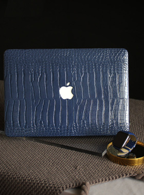 暹羅蓝鱷魚紋PU皮革macpro13寸笔记本电脑macAir13保护套M1 13寸