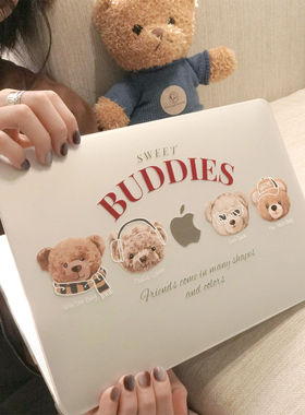 可爱小熊2025新款苹果电脑保护套适用于MacBookAir15保护壳笔记本macm4air13保护壳macbookpro14寸16寸外壳