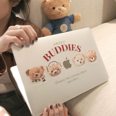 可爱小熊2025新款苹果电脑保护套适用于MacBookAir15保护壳笔记本macm4air13保护壳macbookpro14寸16寸外壳