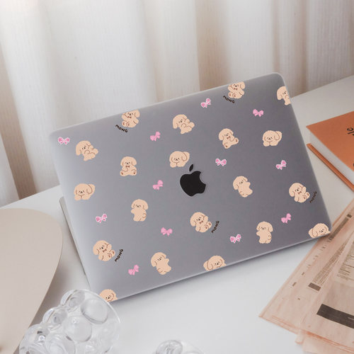 蝴蝶结可爱熊Mac13寸M1保护套air15寸电脑壳pro13MacbookM4Pro14