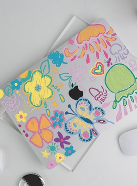 蜡笔涂鸦 Mac13.6寸M1保护套air15寸电脑壳pro13Macbook M2 Pro