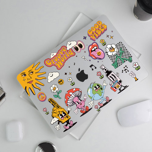 美式贴纸风电脑壳简约