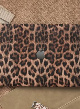 美式豹皮苹果电脑保护套适用于MacBook Pro 14 2025MacBook M1 Pro 13 Air 13 MacBook M2 Air 15 外壳