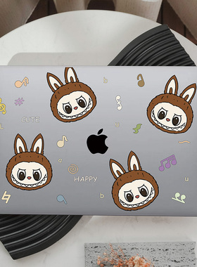 快樂拉布布Mac13寸M1保护套air15寸电脑壳pro13MacbookM4Pro14