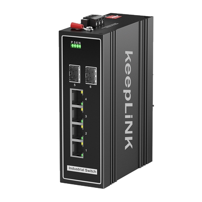 keepLINK1光4电poe工业交换机