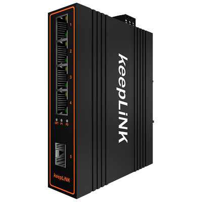 百兆poe供电单模双纤工业交换机