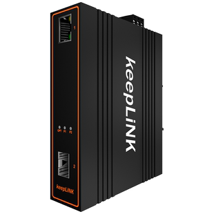 keepLINK友联 工业级以太网交换机千兆工业收发器1光1电导轨式 KP-9000-43-1GX1GT