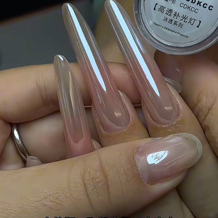 高品质高透补光灯粉高透亮镀色极光粉镀晶粉美甲月光粉海莉同款