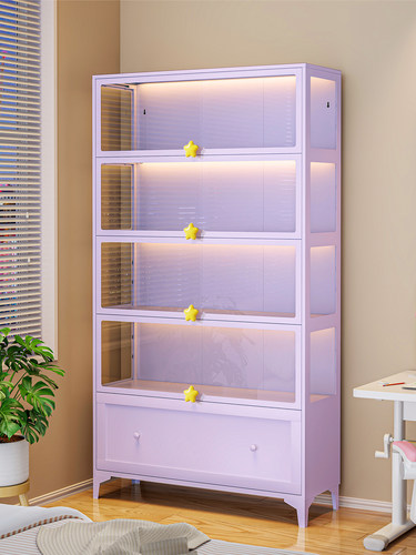 固享手办展示柜痛柜谷子吧唧收纳柜玻璃门陈列柜防尘抽屉储物柜