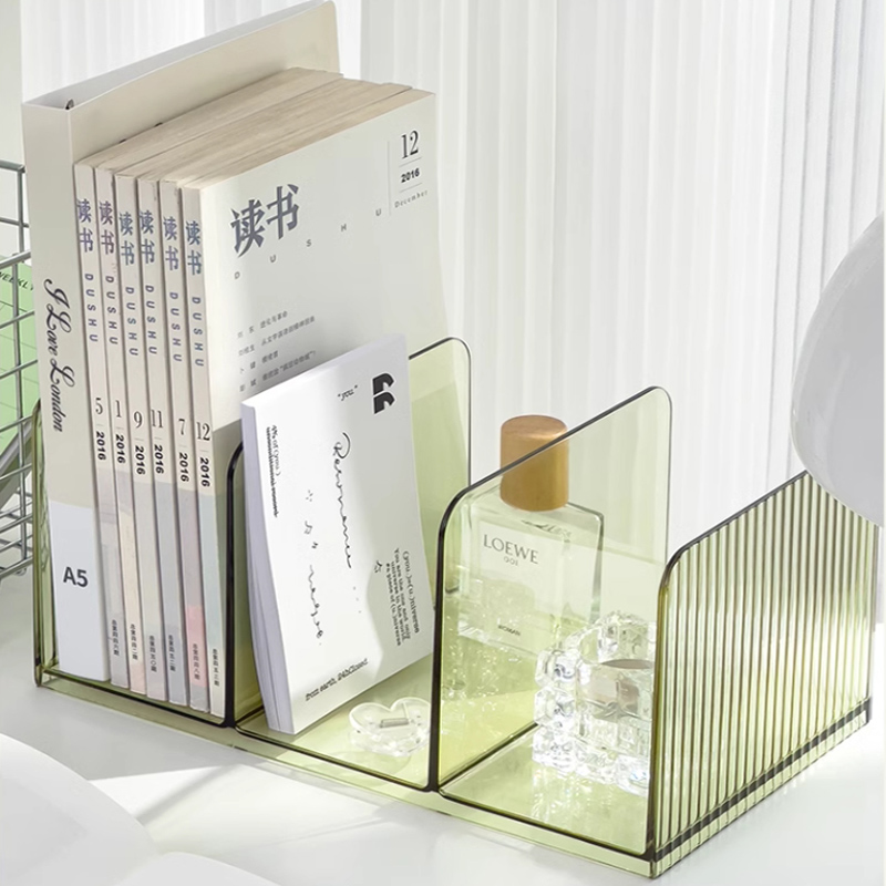 透明书立架书架桌面分隔板书档架