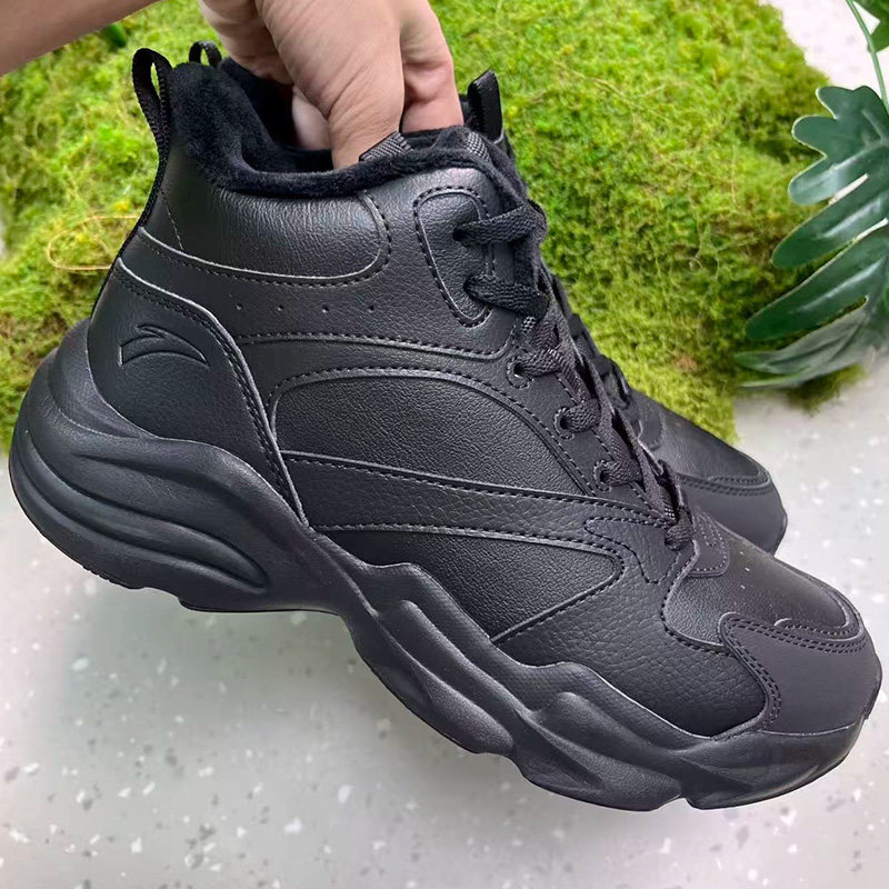 安踏棉鞋男引力加绒加厚保暖皮革面9冬季大棉休闲运动鞋112548954