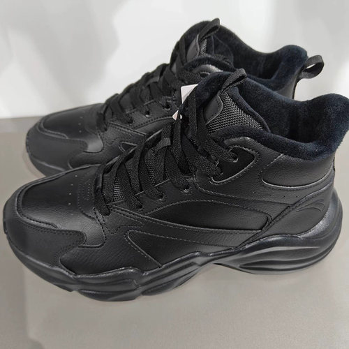 安踏棉鞋男引力加绒加厚保暖皮革面8冬季大棉休闲运动鞋112548954