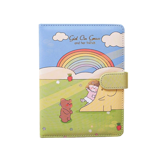 可爱少女心36k手账本高颜值烫金日记本卡通精致创意全彩内页插画简约加厚笔记本本子美文摘抄记录磁扣本女生