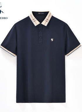 保罗彼得2025夏新款男士短袖POLO衫商务休闲翻领T恤衫TLEB53250
