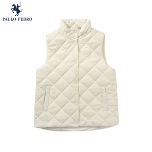 保罗彼得2025秋冬女士立领马甲无袖棉服背心内外穿保暖NTDD26001