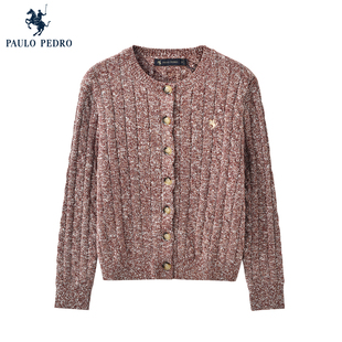 红色复古毛衣UKECZ00350 短外套时尚 保罗彼得秋冬新年女针织衫 开衫