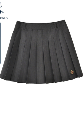 保罗彼得夏装新款女士半身裙百褶裙商场同款西装a字短裙DSDB19320