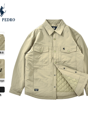 保罗彼得2025冬季男士棉服保暖轻薄款翻领宽松上衣外套RWEDU00211