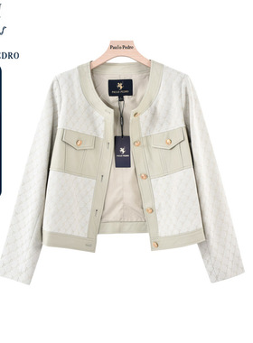 保罗彼得春秋新款女式休闲短外套时尚长袖小香风上衣DSDA72880