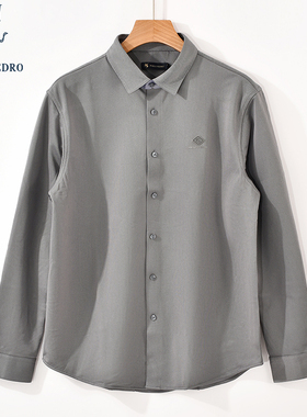 保罗彼得春秋装新款男休闲长袖衬衫衬衣轻薄上衣短外套CXDC59370