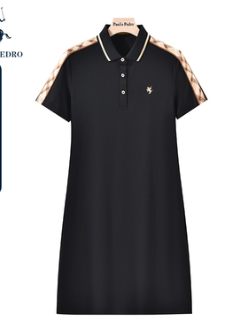保罗彼得夏季新款女休闲短袖时尚POLO裙中长款连衣裙NTDB40780