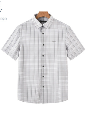 保罗彼得夏季新款男士休闲时尚短袖衬衫专柜同款衬衣CXDB52491
