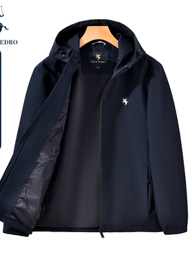 保罗彼得秋装新款男士休闲夹克短外套连帽户外拉链上衣SHDA73381