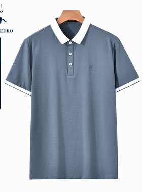保罗彼得夏装新款男士商务休闲时尚短袖POLO衫专柜T恤CUDB42981