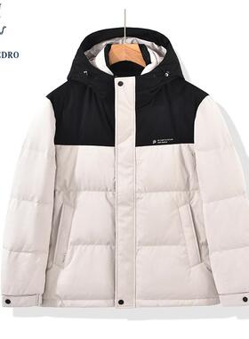 保罗彼得冬季新款男士连帽羽绒服保暖短外套专柜同款REDD76110