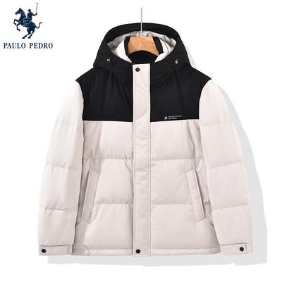 保罗彼得冬季新款男士连帽羽绒服保暖短外套专柜同款REDD76110