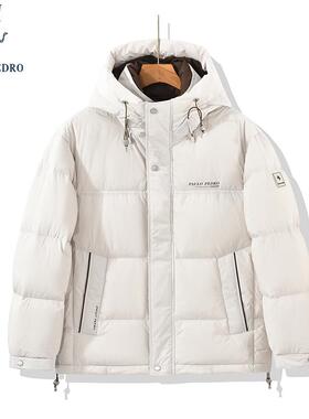 保罗彼得冬装新款男士连帽羽绒服外套加厚保暖面包服RTDD75580