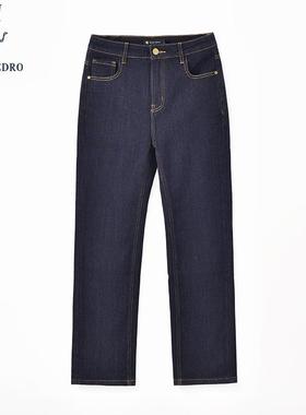 保罗彼得春秋冬新款女士休闲牛仔裤直筒长裤显瘦专柜款LKDC19950