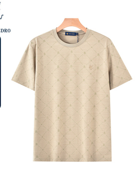 保罗彼得夏季新款休闲时尚短袖T恤男圆领宽松百搭上衣TBDB41821