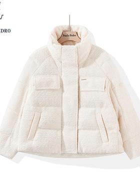 保罗彼得冬季新款女士羽绒服短外套小个子保暖面包服LEDD76190