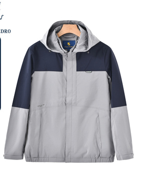 保罗彼得春秋新款男士休闲夹克连帽短外套户外专柜同款YCCA72250