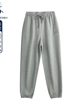 保罗彼得秋冬季女士加绒加厚卫裤休闲裤宽松显瘦百搭女NVCC98210