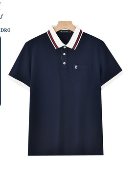 保罗彼得夏季新款男士商务时尚休闲短袖POLO衫T恤上衣CUDB42690