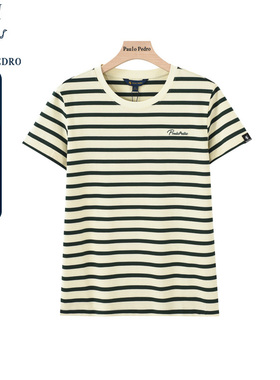 保罗彼得夏季新款女士百搭短袖T恤圆领宽松上衣专柜款YTDB40070