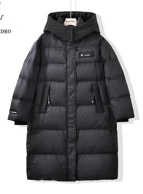 保罗彼得冬季新款女士可脱卸帽中长款羽绒服保暖90外套SCDD76440