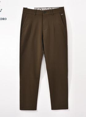 保罗彼得春新款男士休闲长裤子直筒裤宽松百搭专柜同款NFDC99361