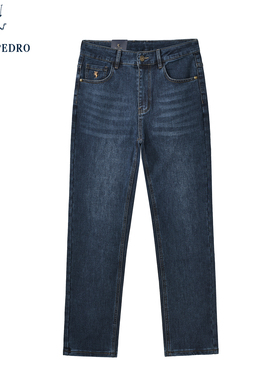 保罗彼得2025年秋新款男士牛仔裤休闲水洗舒适商务长裤KZECN00070
