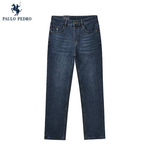 保罗彼得2025年秋新款男士牛仔裤休闲水洗舒适商务长裤KZECN00070