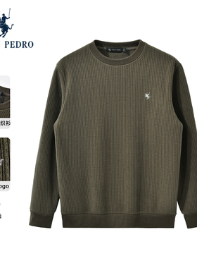 加绒-保罗彼得2025冬季男针织衫圆领加厚保暖休闲毛衣MMEDZ00642