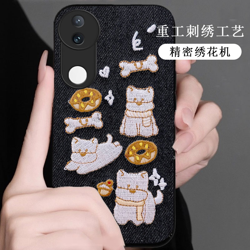 牛仔布艺刺绣，不掉色，不脱丝