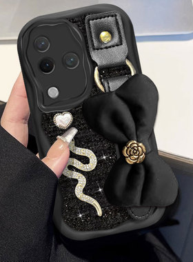 2025新年红色小香风适用vivoS18手机壳外壳VIVOX70针织Y35 5G春节VivoX60本命年U3女款S10喜庆7结婚s12保护套